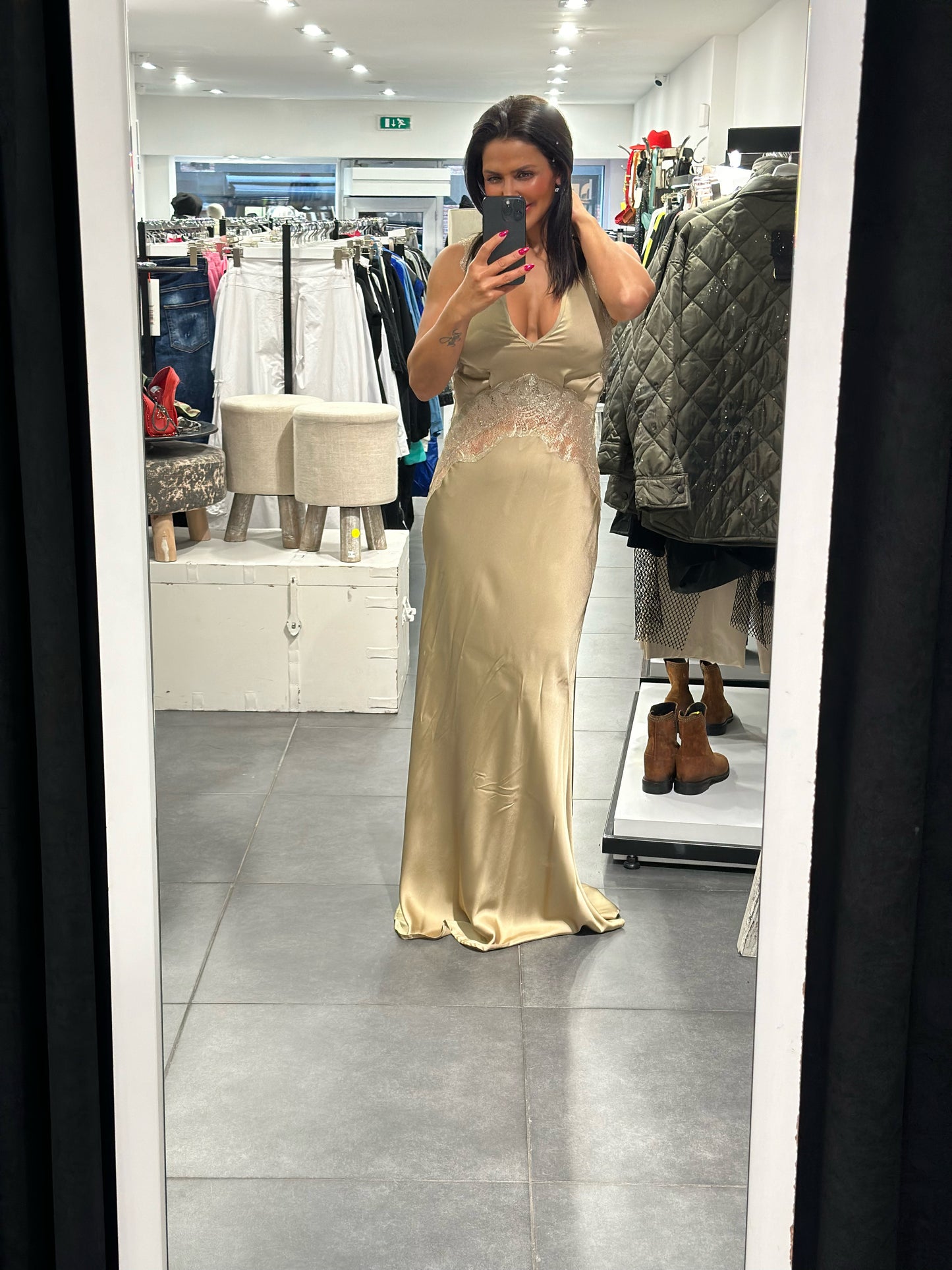Babylon silk dress lungo