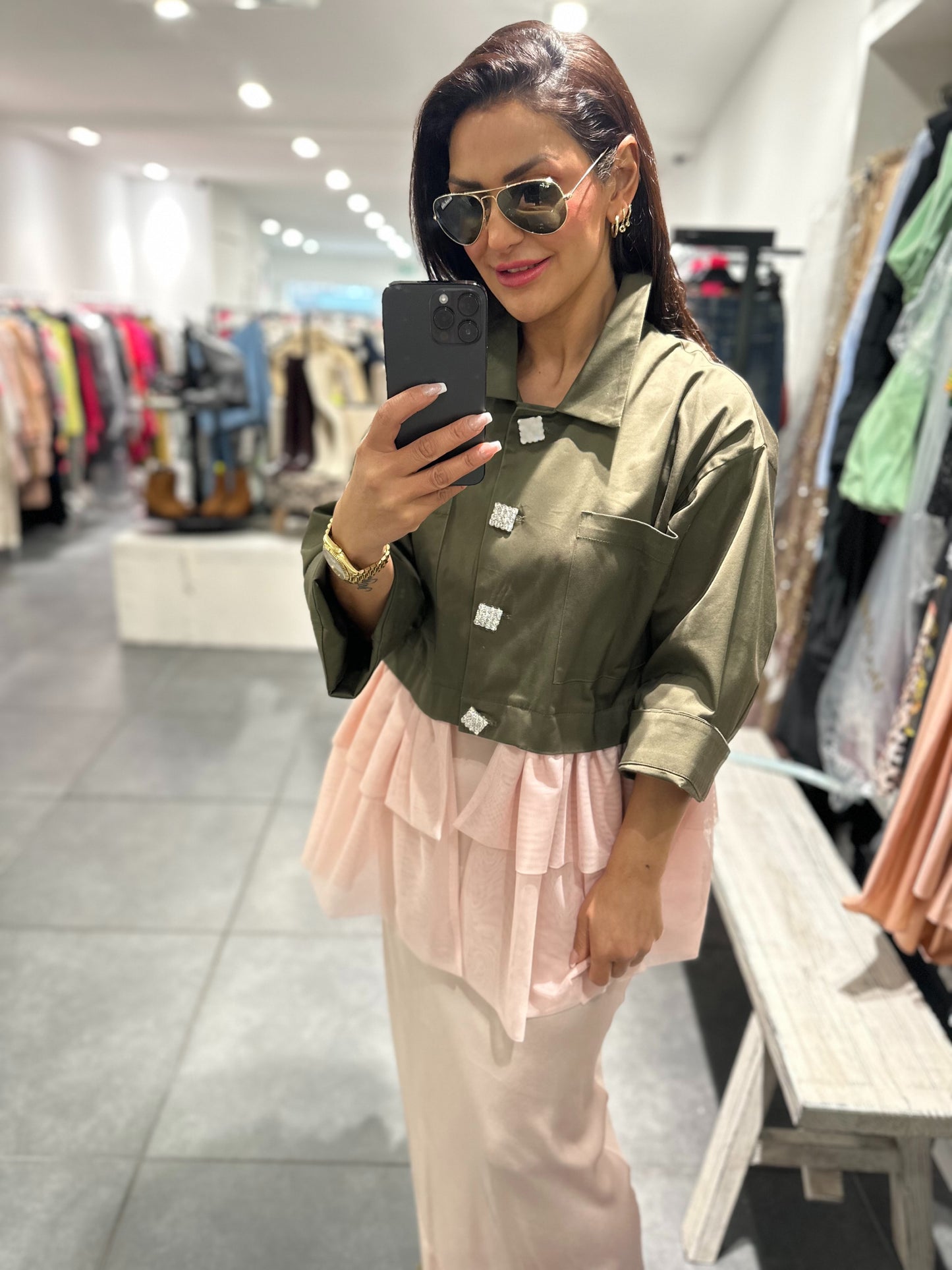 D’elle blazer olive