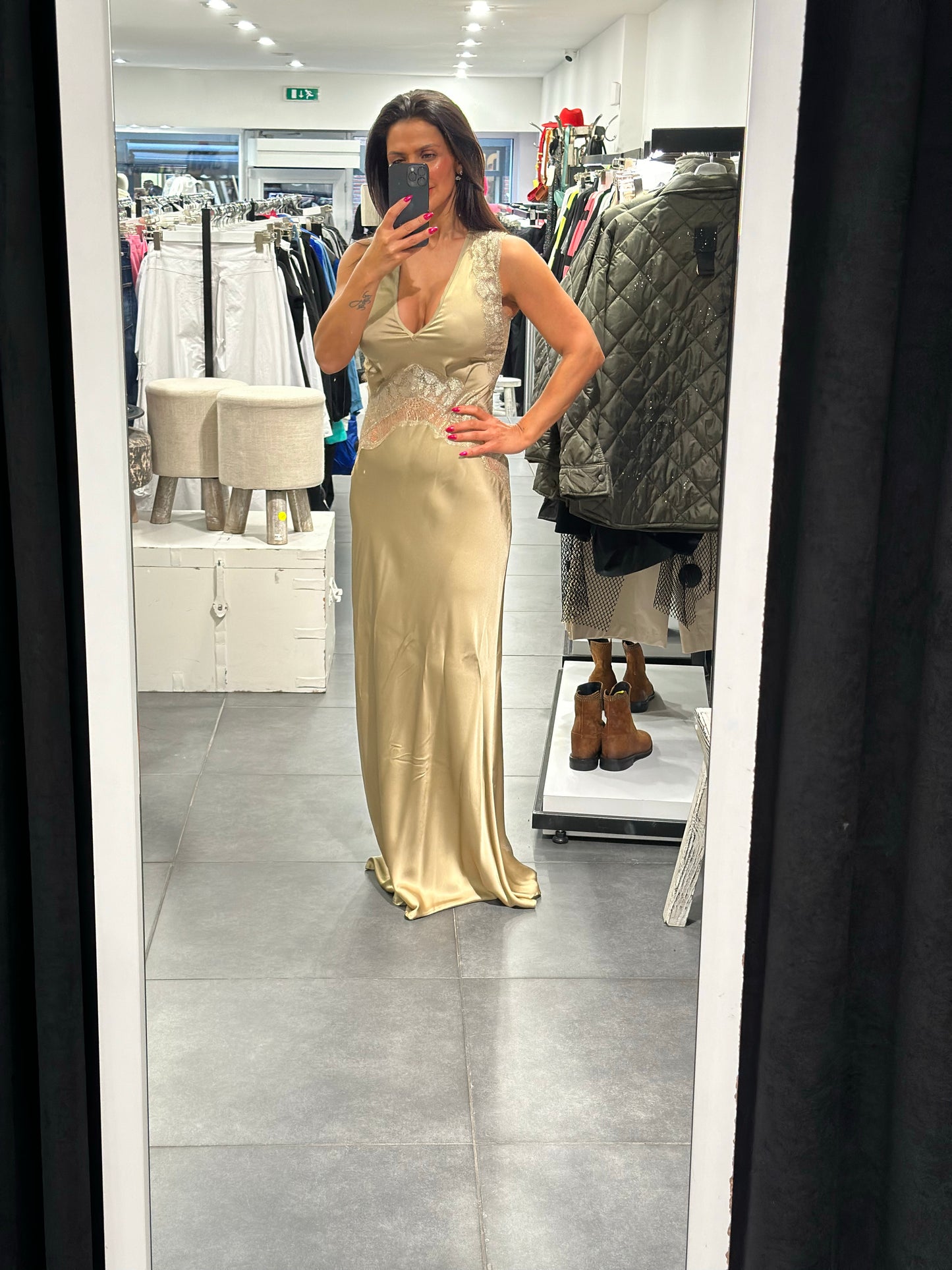 Babylon silk dress lungo