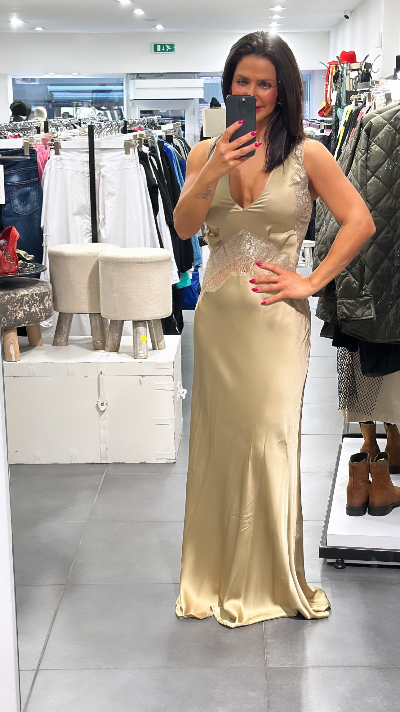 Babylon silk dress lungo