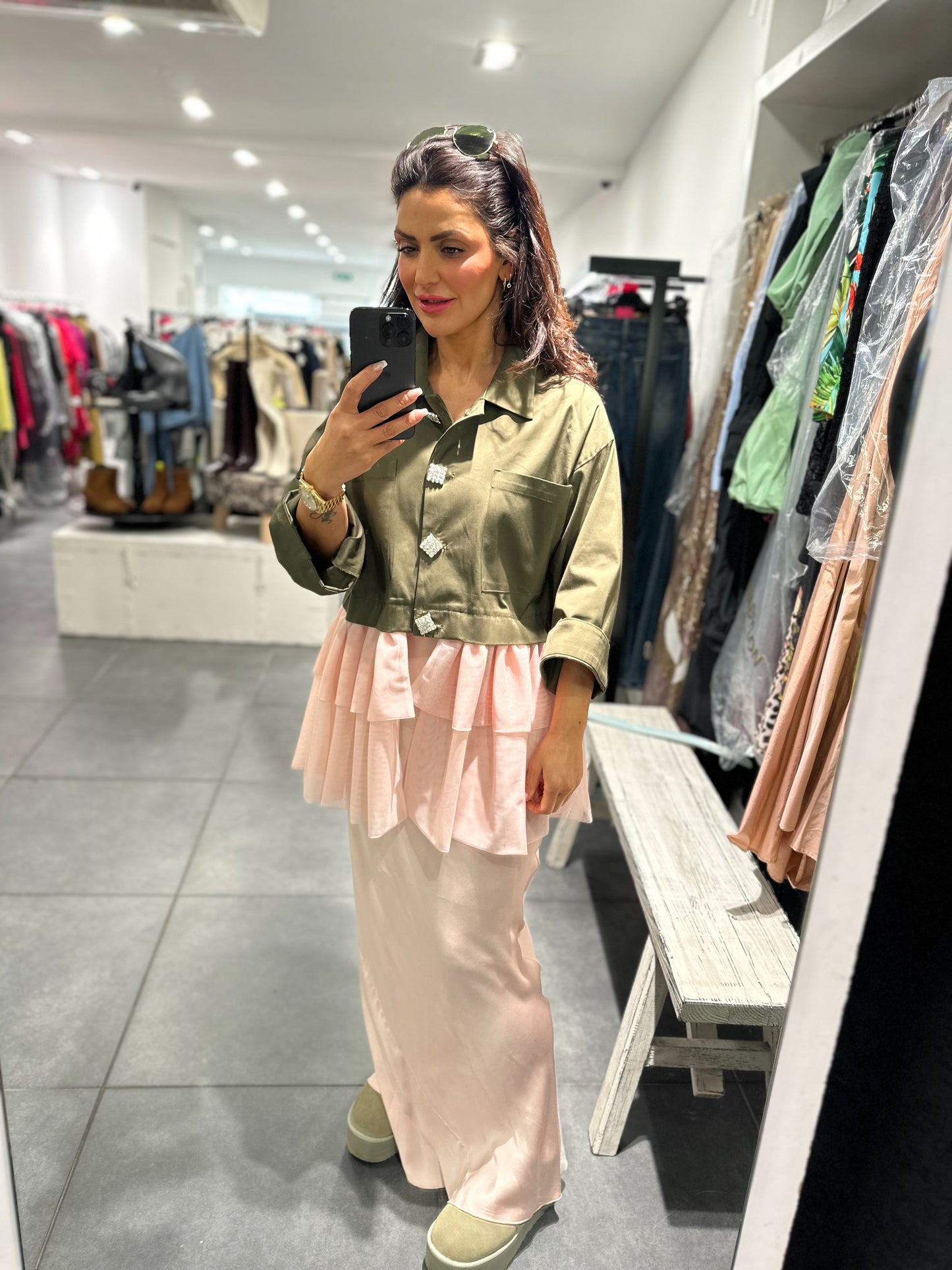 D’elle strapless silk dress