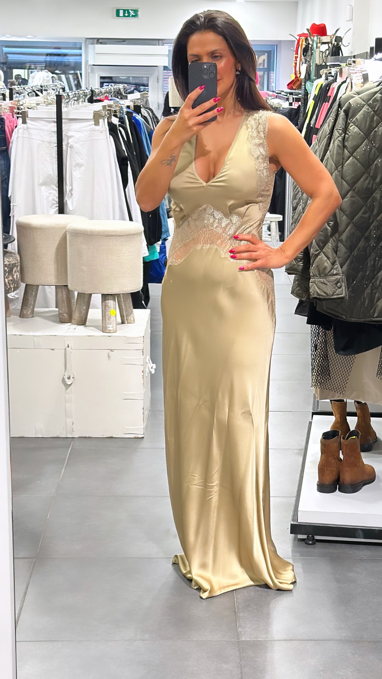 Babylon silk dress lungo