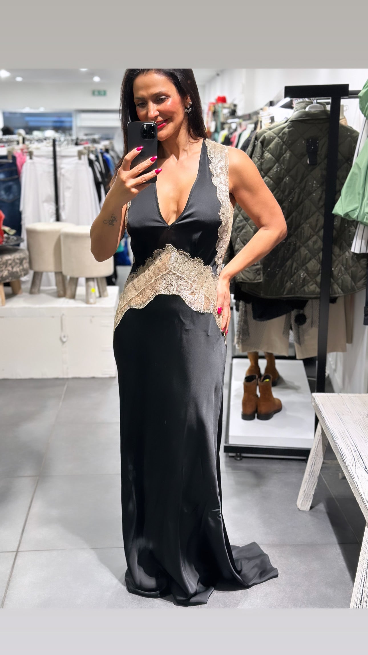 Babylon silk dress lungo
