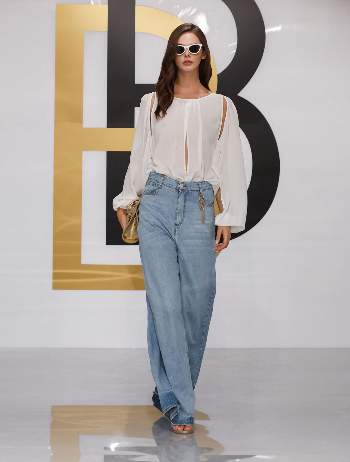 Babylon denim wide leg pants