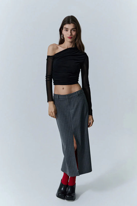 Quzu shirt oneshoulder