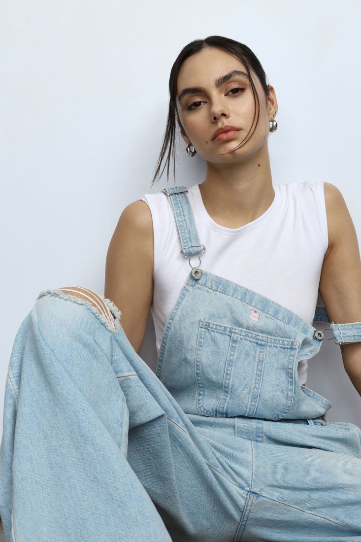 Please fashion jeans salopette