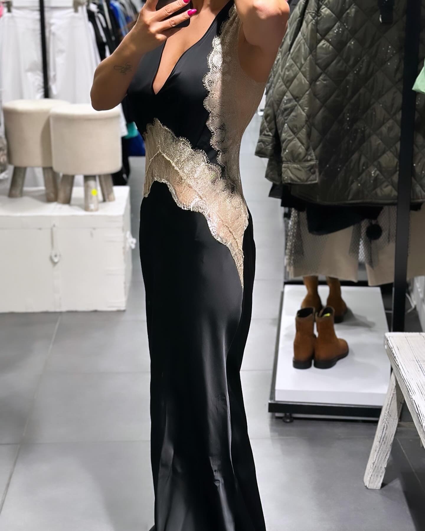 Babylon silk dress lungo