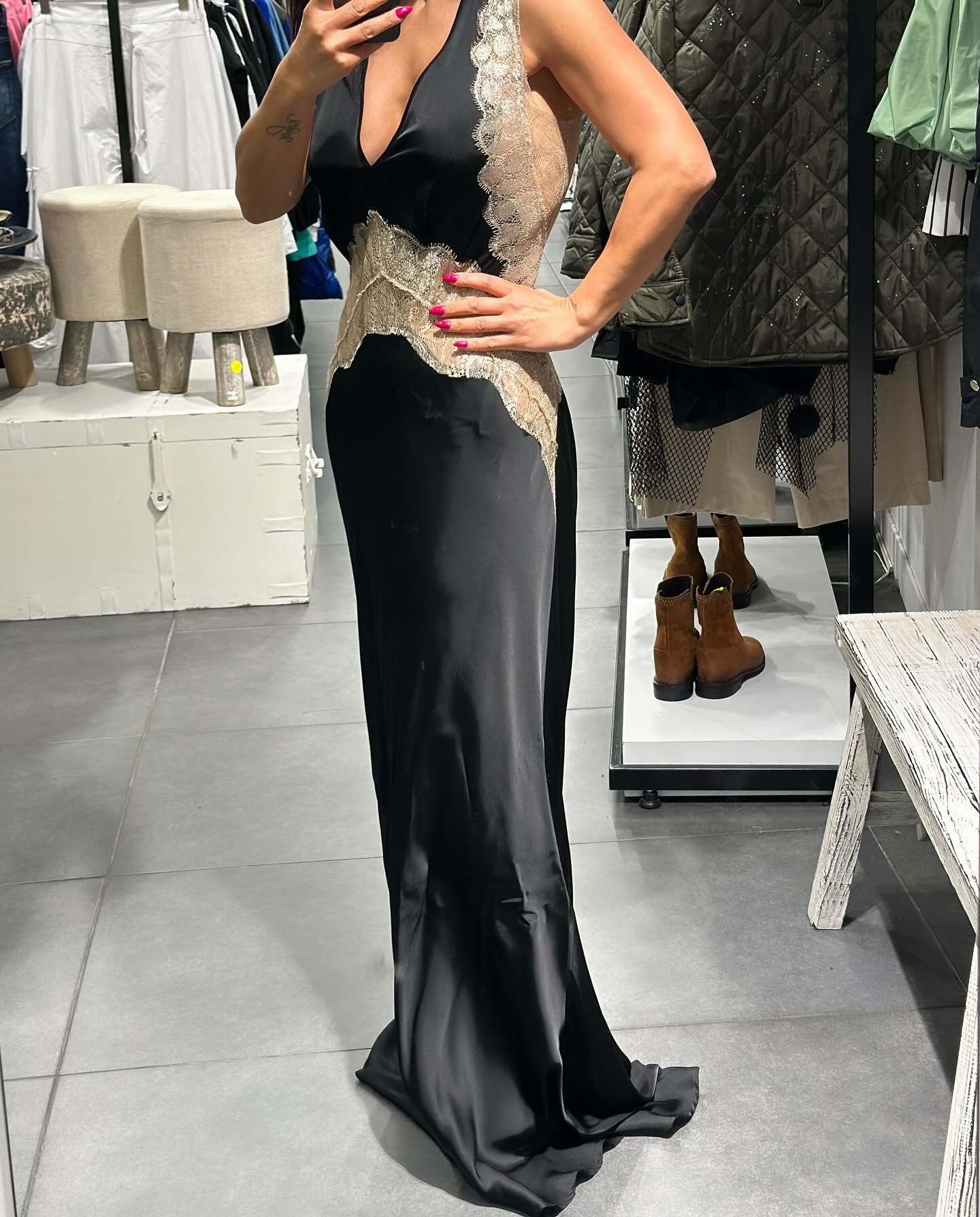 Babylon silk dress lungo