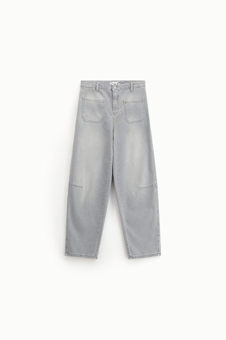 Please fashion baloon jeans grigio