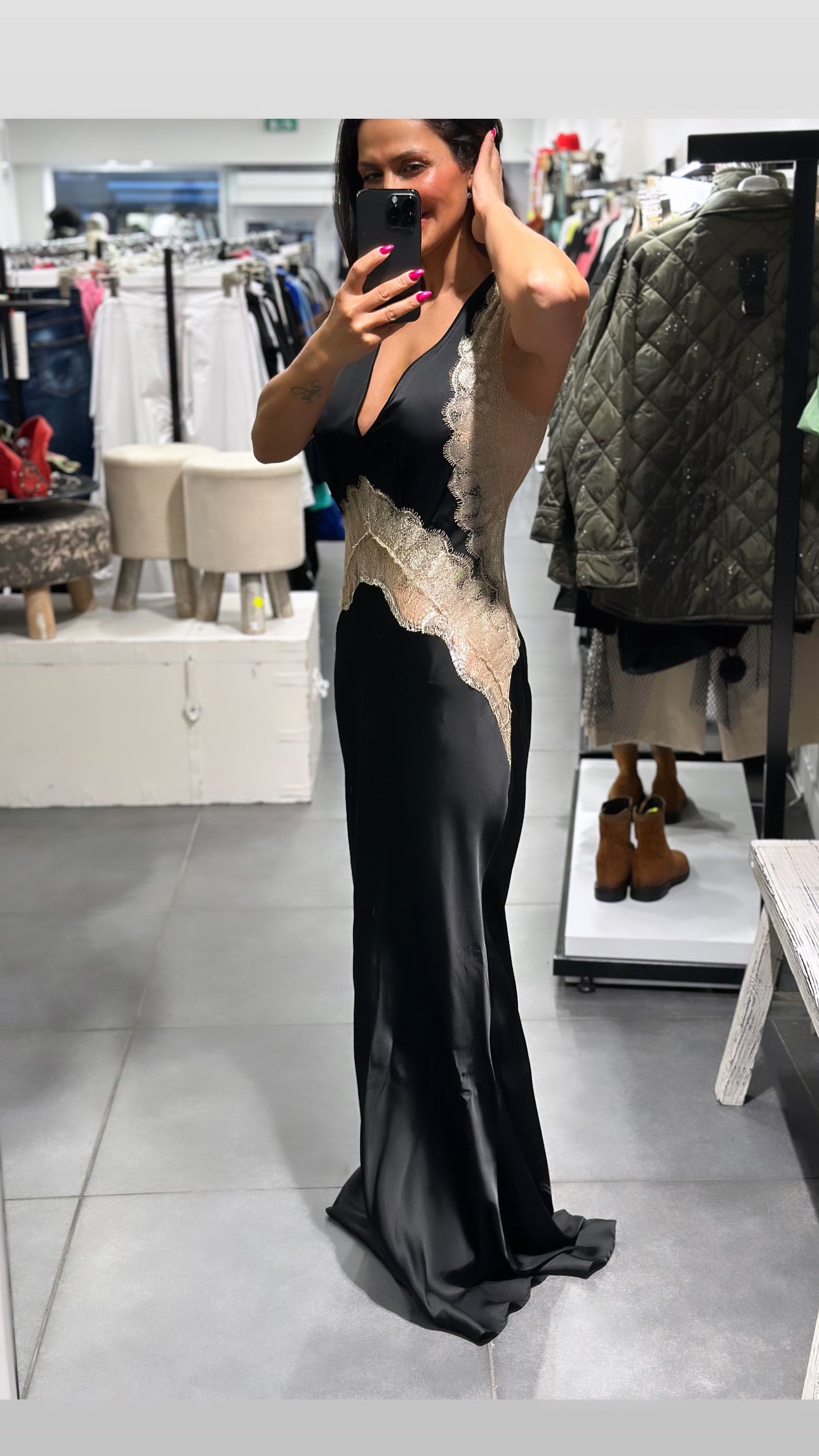 Babylon silk dress lungo