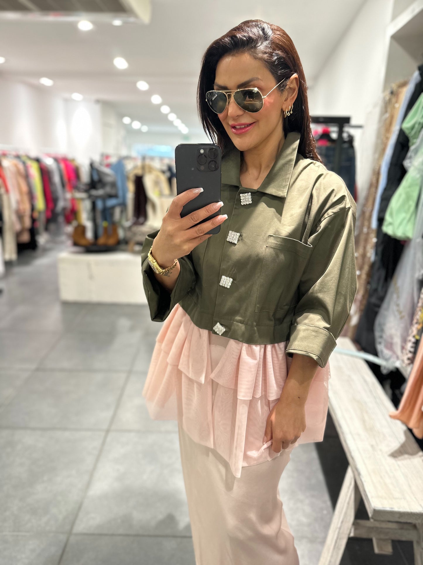 D’elle blazer olive