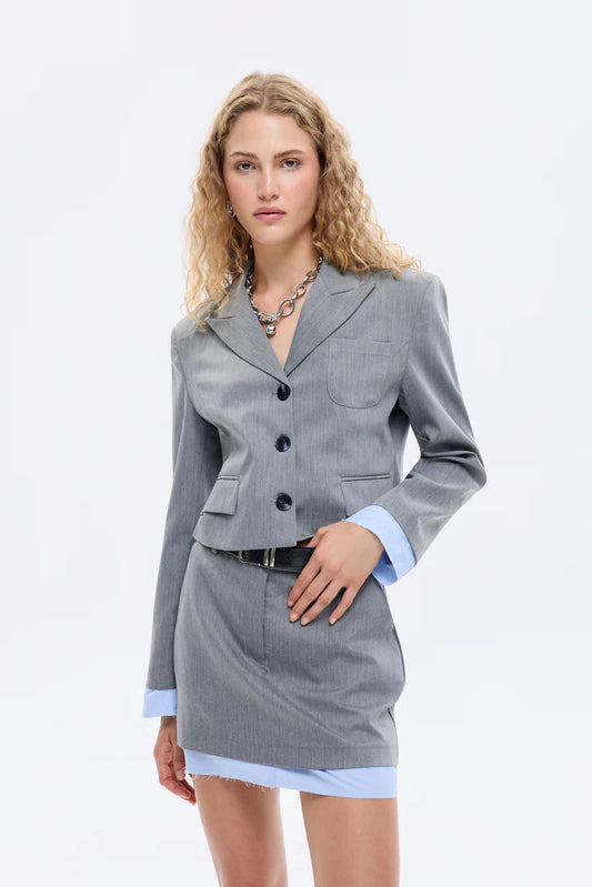 Quzu grey mini blazer