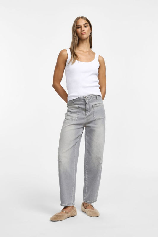 Please fashion baloon jeans grigio