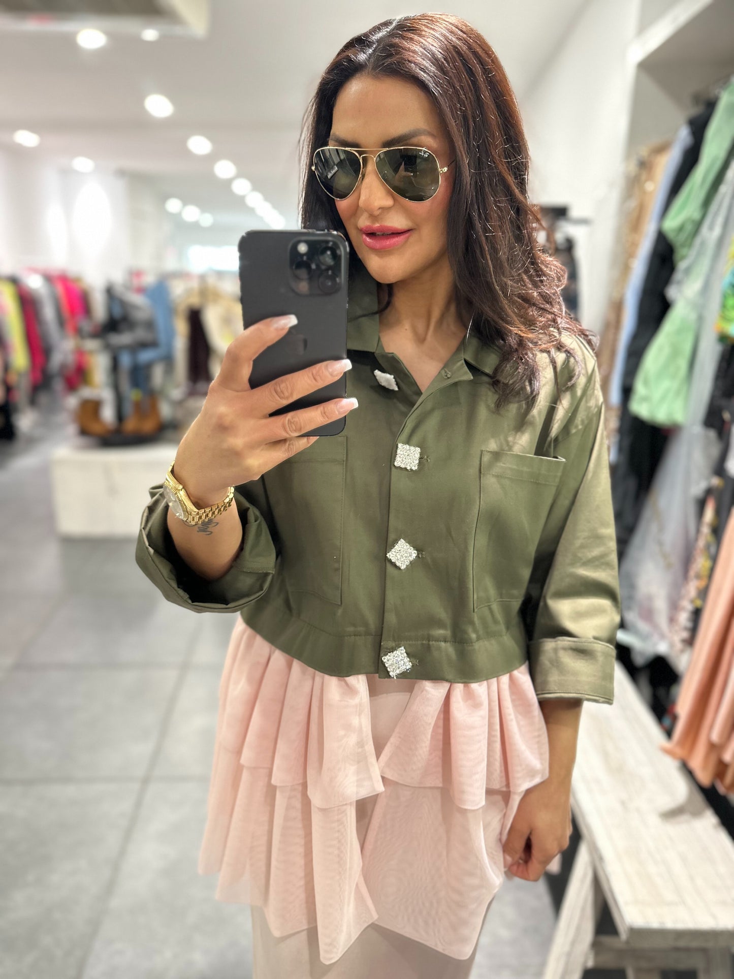D’elle blazer olive