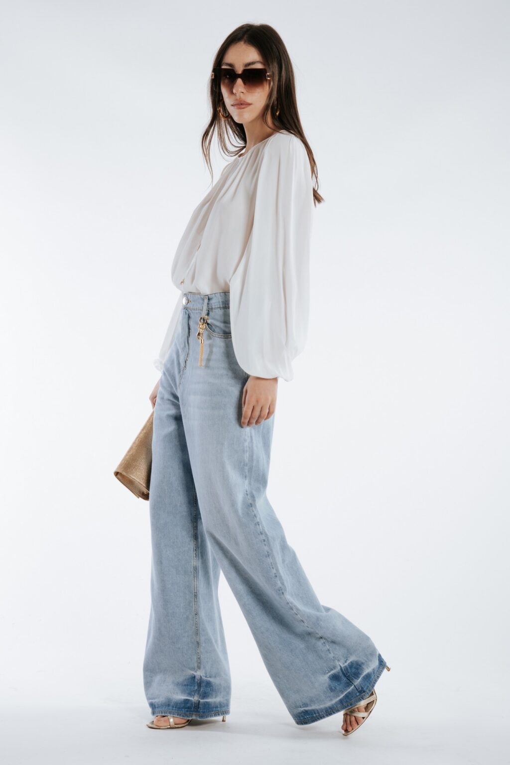 Babylon denim wide leg pants