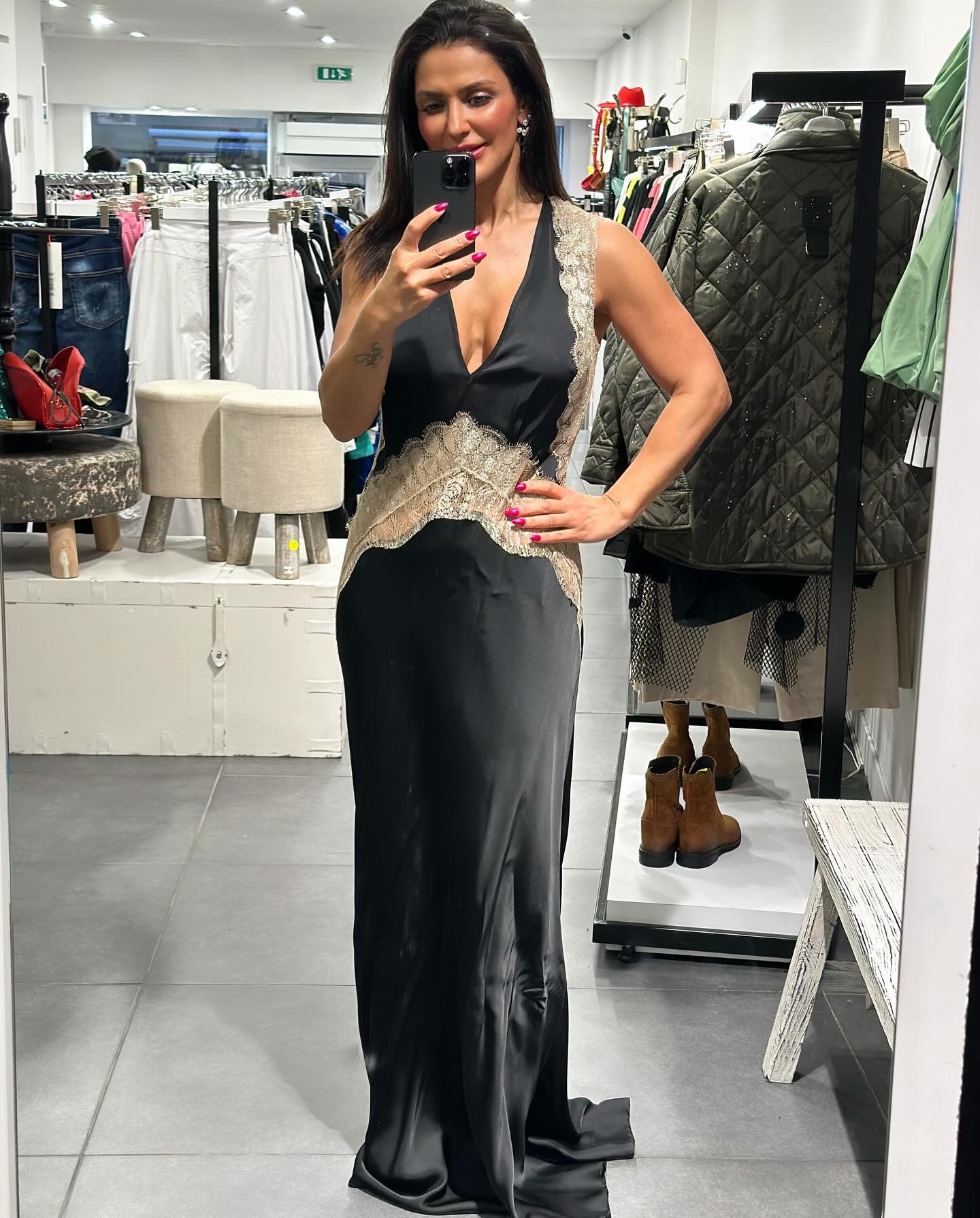 Babylon silk dress lungo