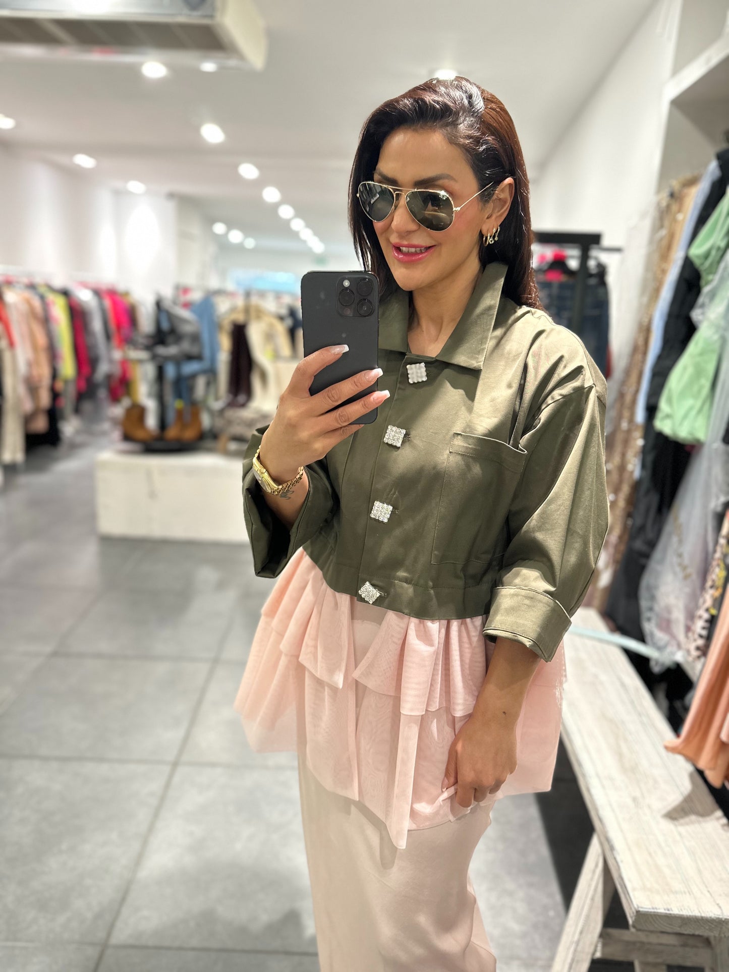 D’elle blazer olive