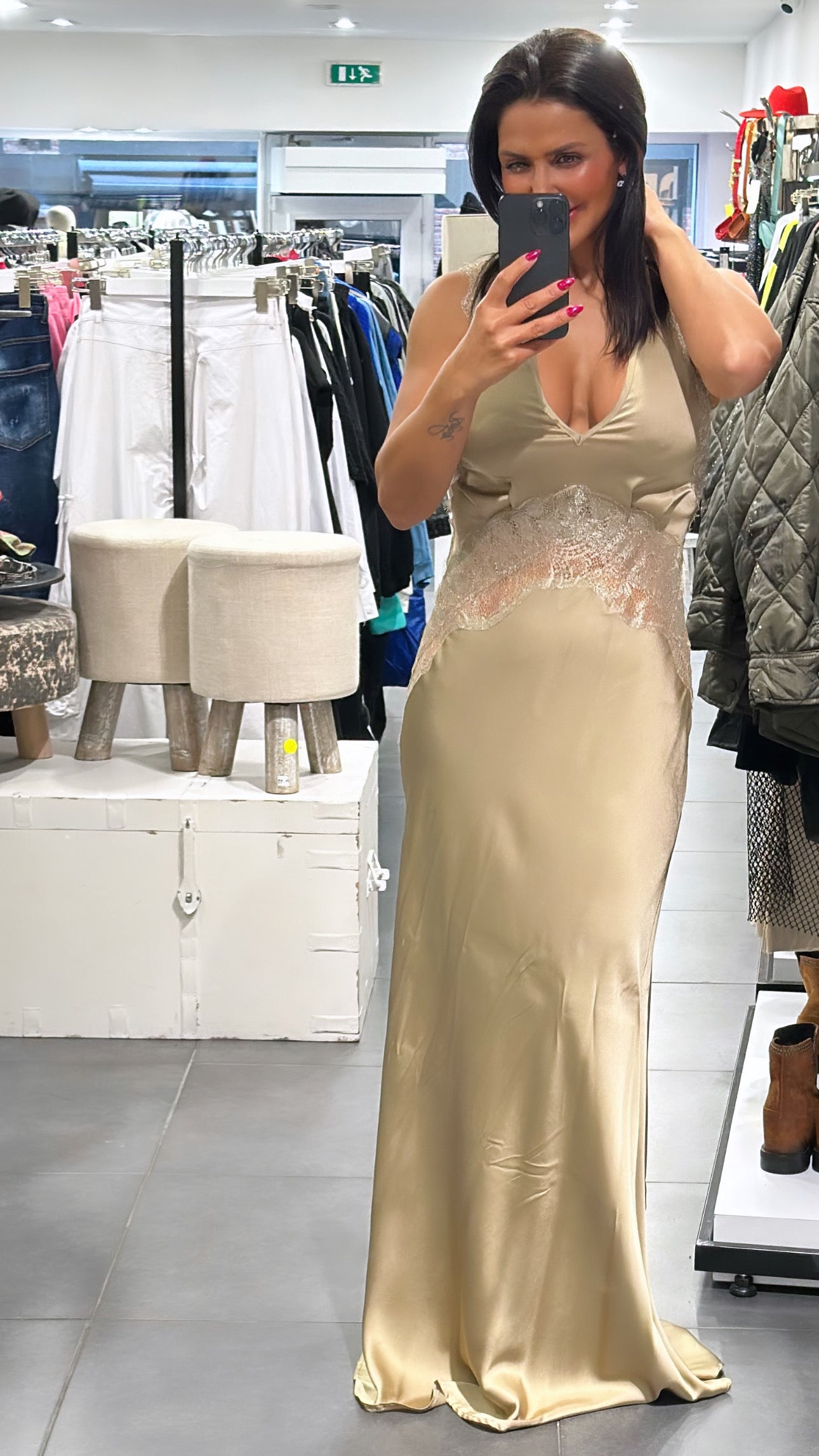 Babylon silk dress lungo