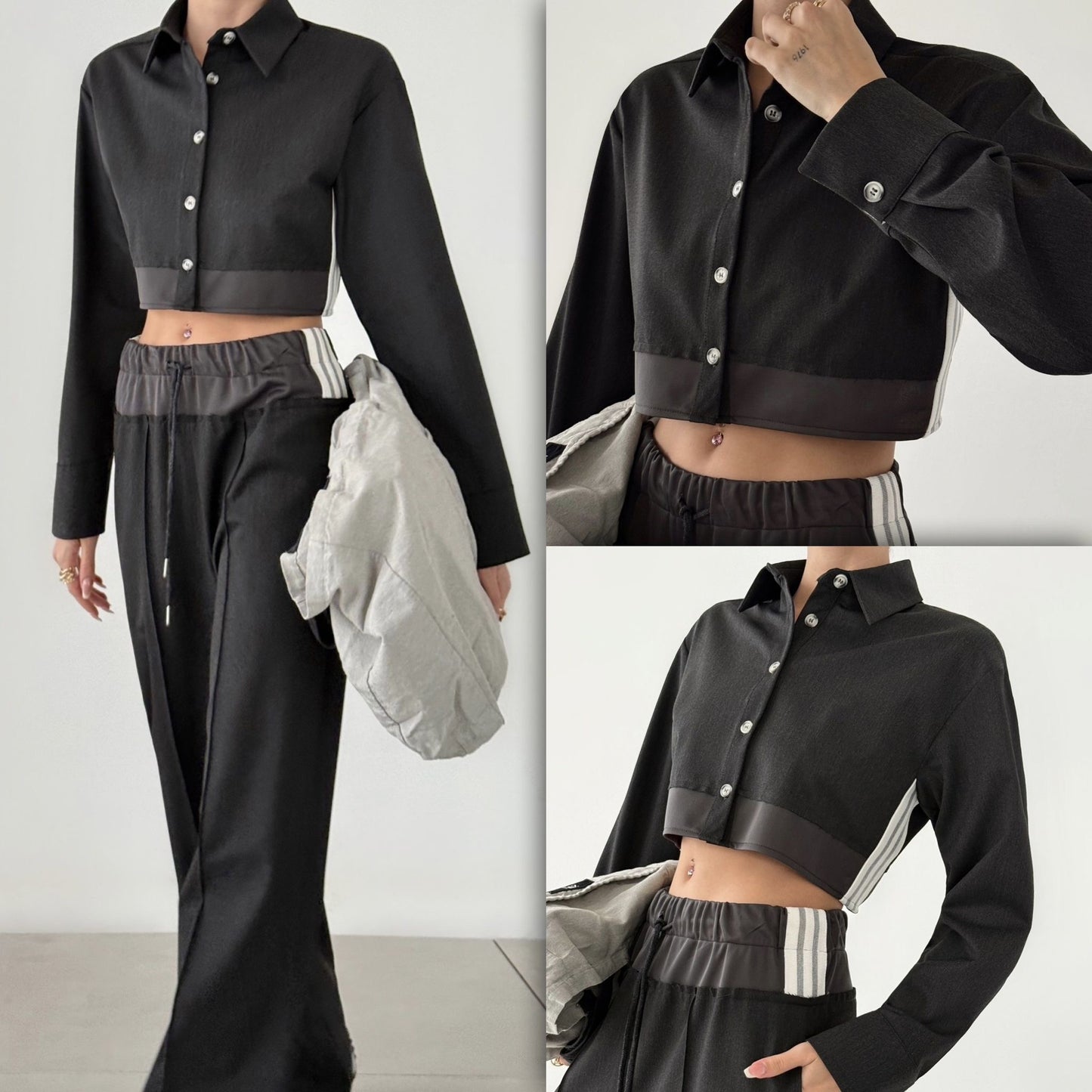 Quzu antraciet pants
