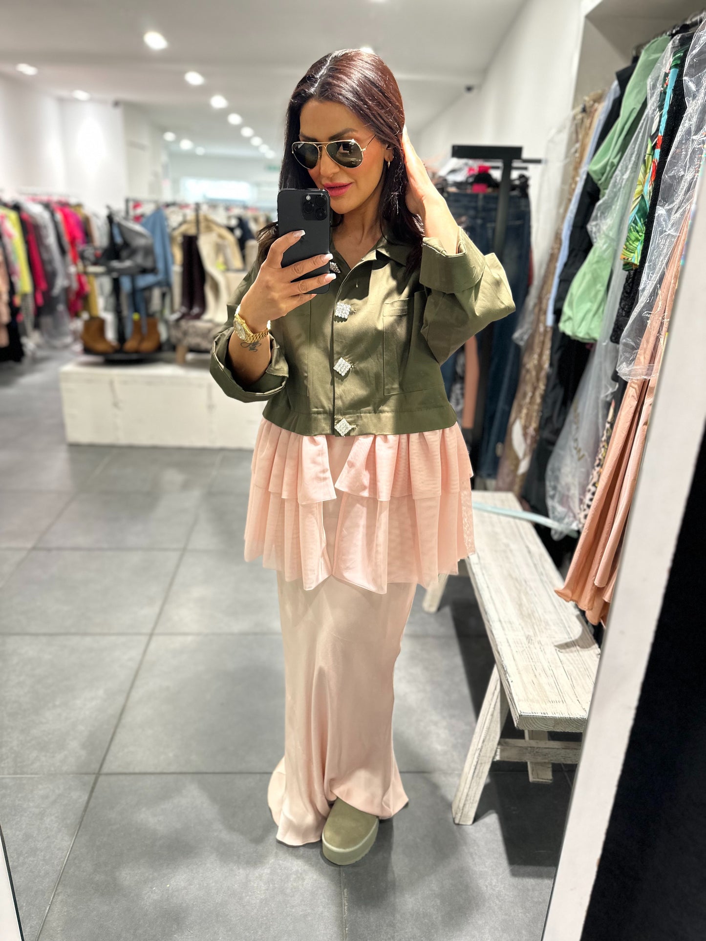 D’elle strapless silk dress