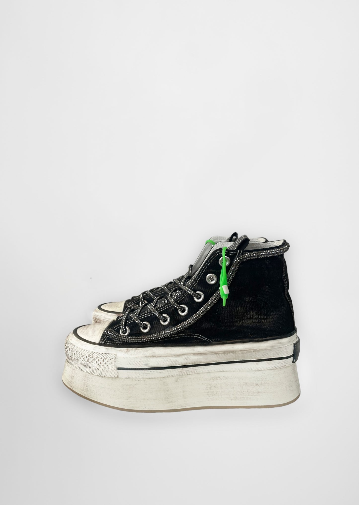 Nan-ku sneaker Platform black crystal