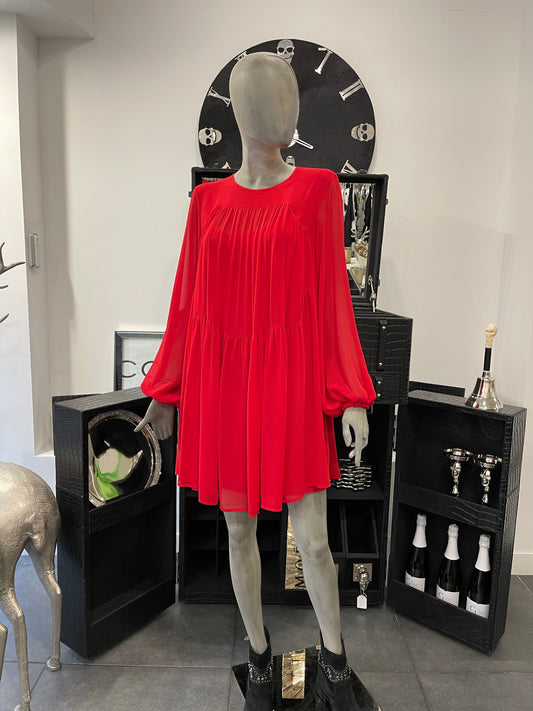 Babylon Dress Red Vlt
