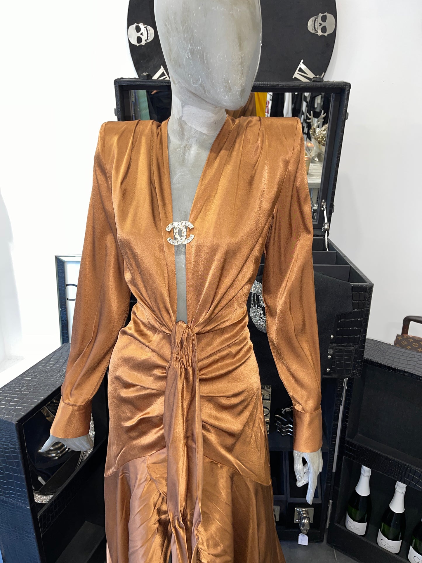 Babylon dress exclusiva Camel Lungo