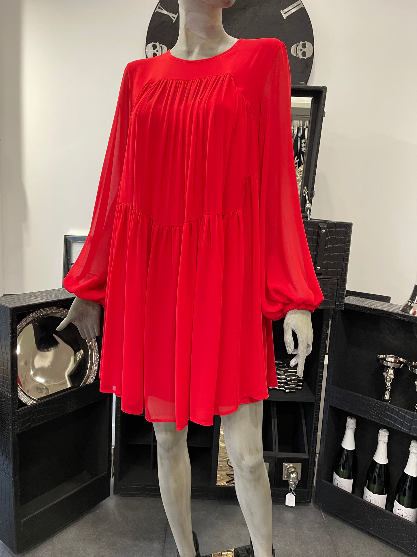 Babylon Dress Red Vlt