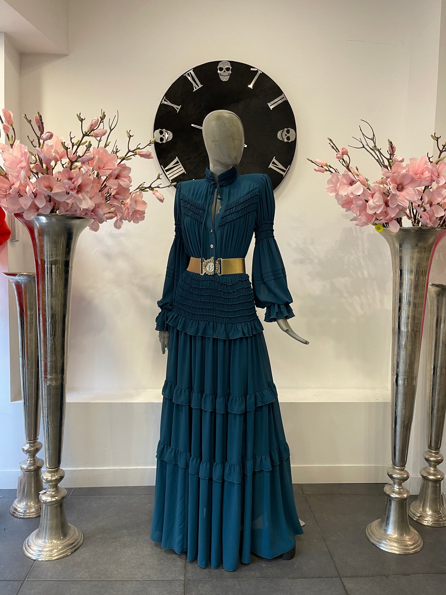 Babylon Dress lungo Petrol