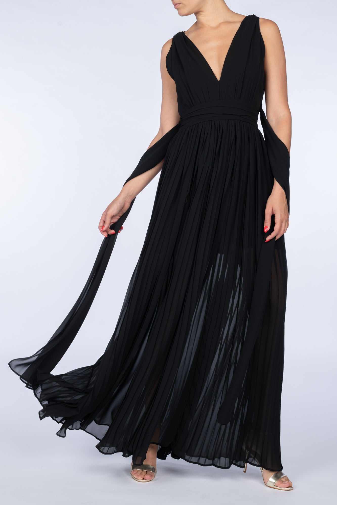 Babylon Black Long Dress