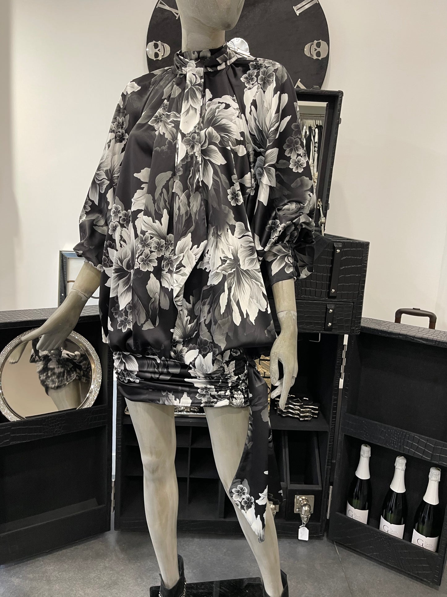 Babylon Flower Dress black