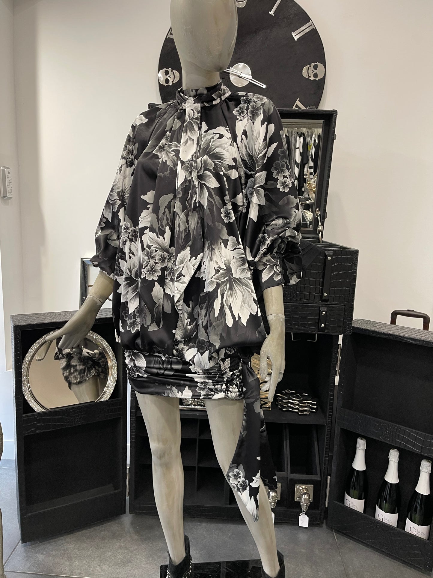 Babylon Flower Dress black