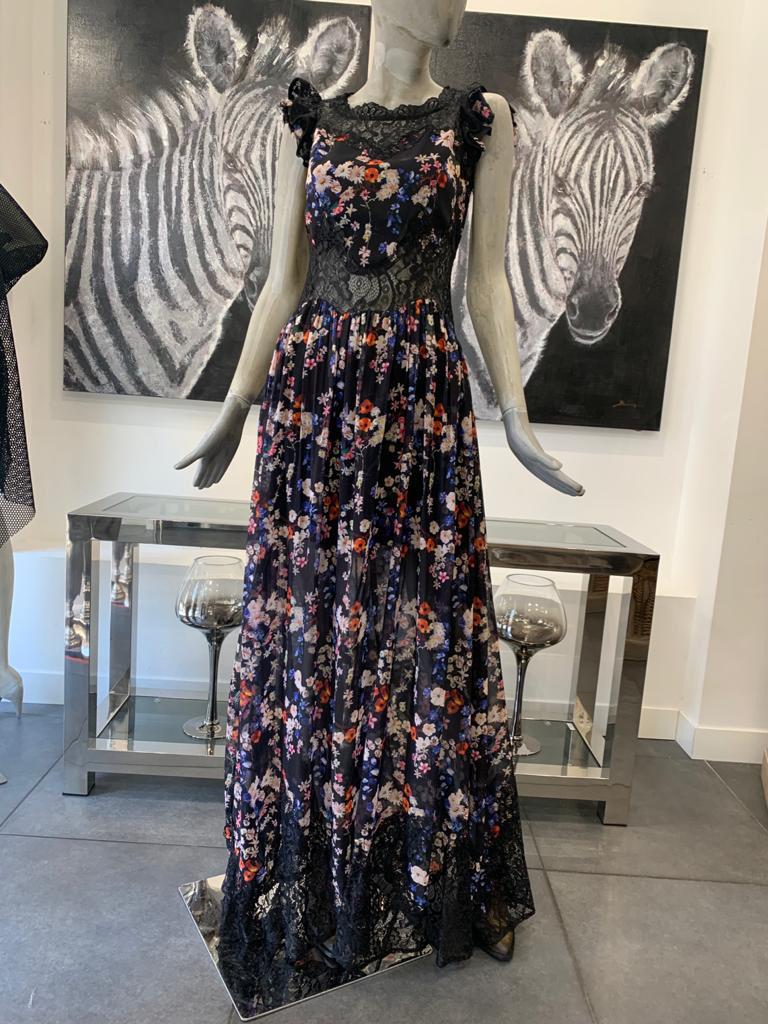 Babylon Dress Longo Flowers