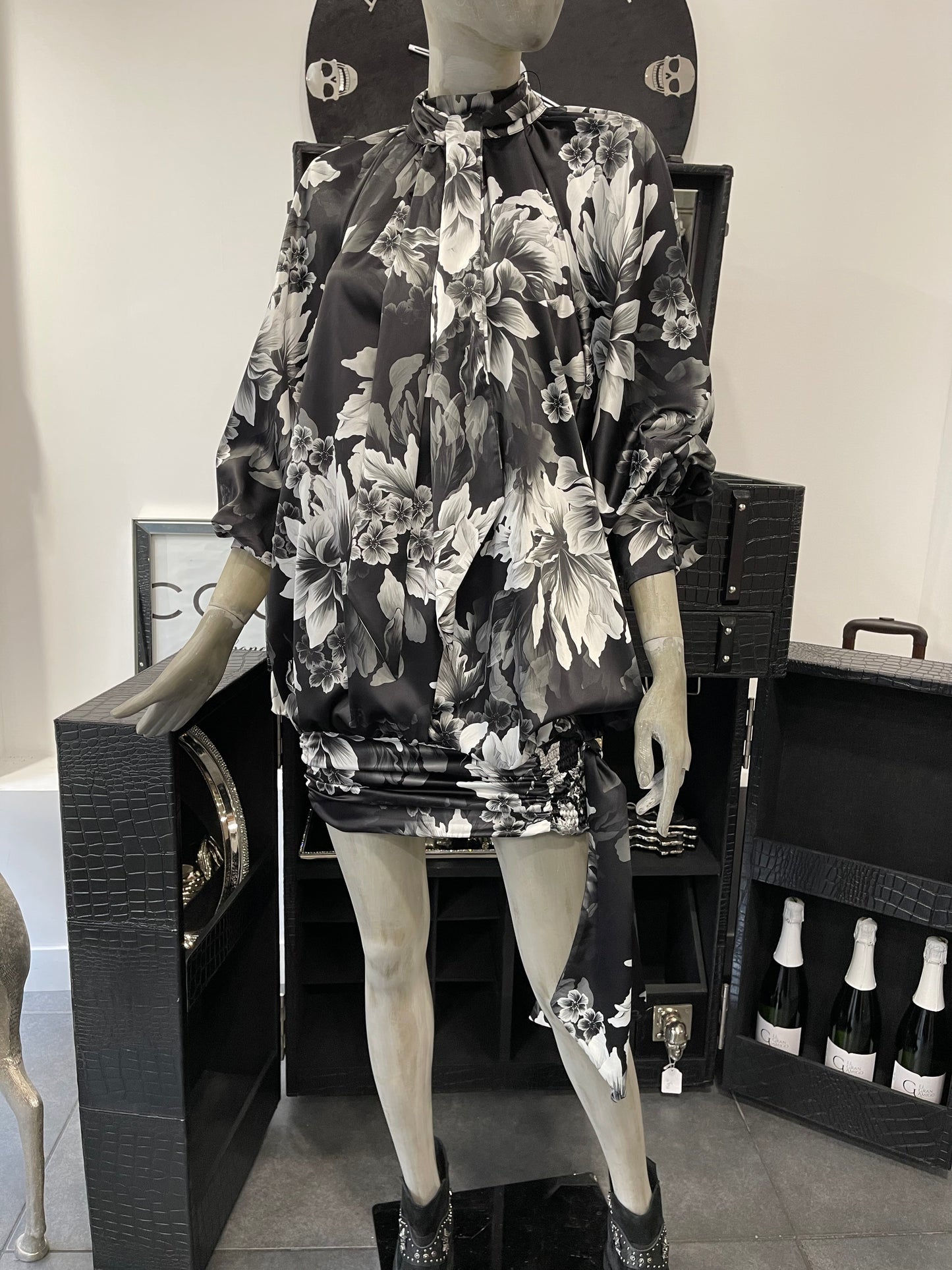 Babylon Flower Dress black