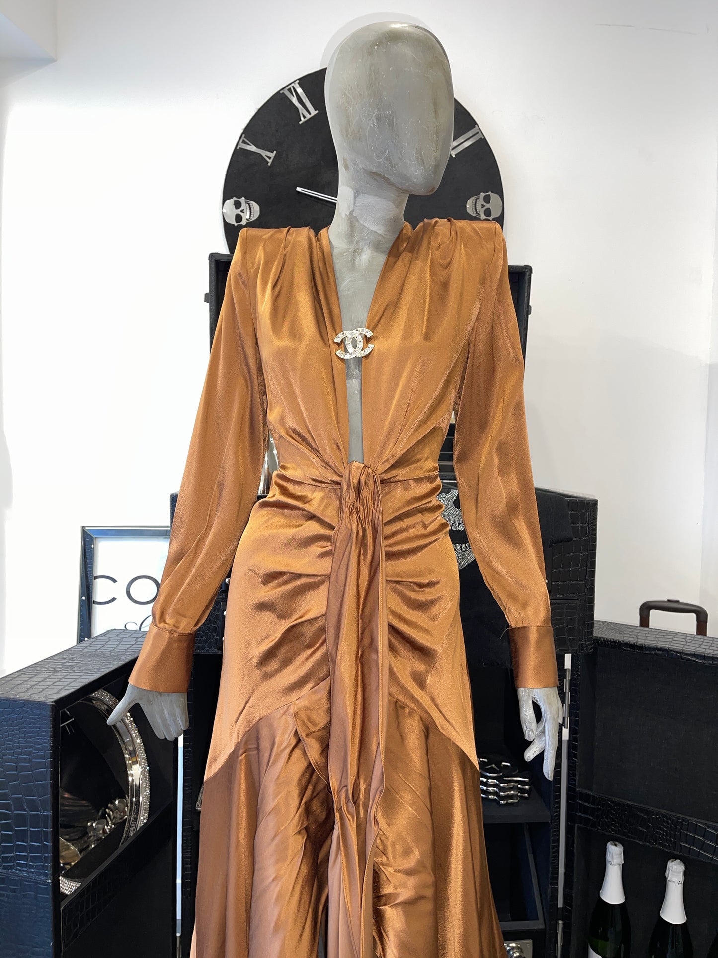 Babylon dress exclusiva Camel Lungo