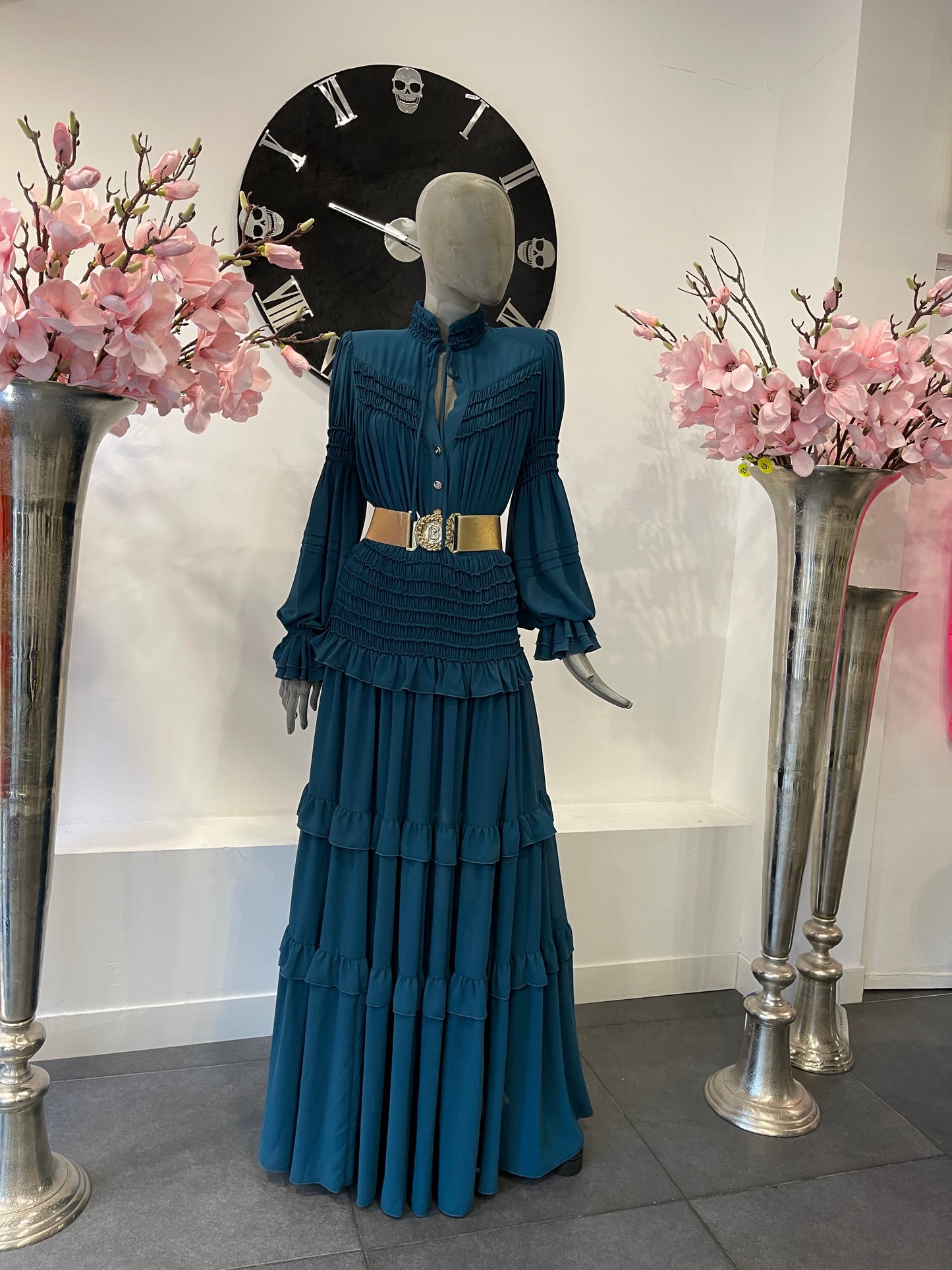 Babylon Dress lungo Petrol