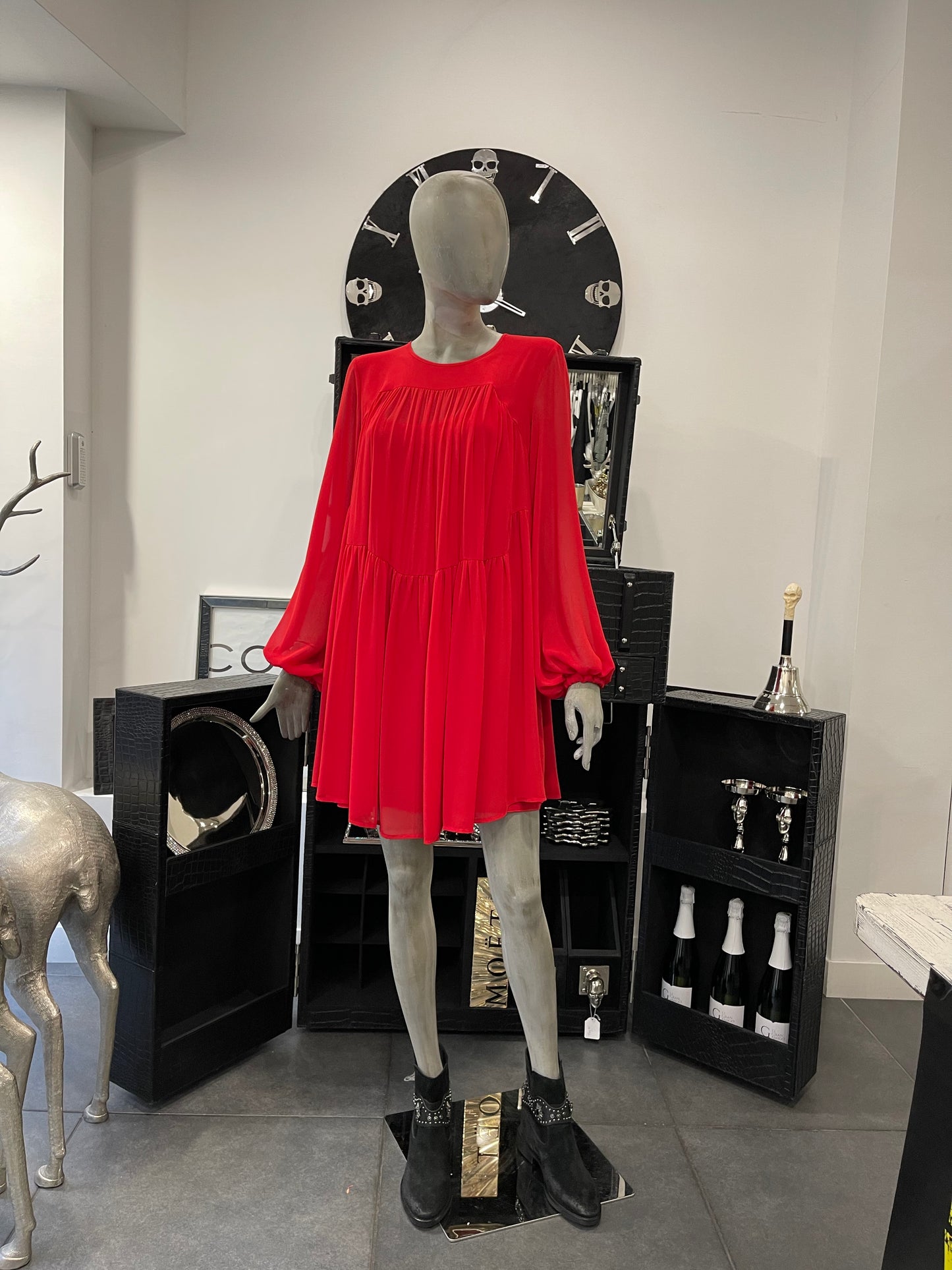 Babylon Dress Red Vlt
