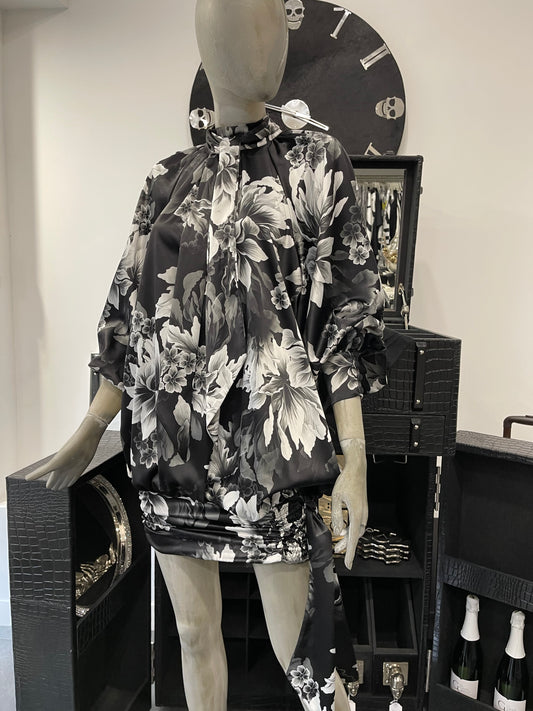 Babylon Flower Dress black