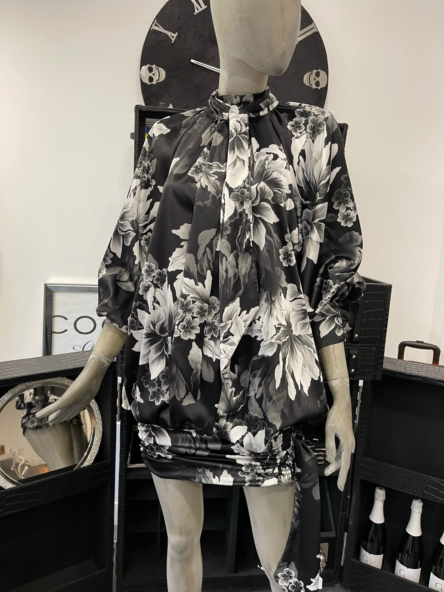 Babylon Flower Dress black