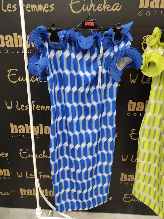 Babylon dress midi Cobal Blu