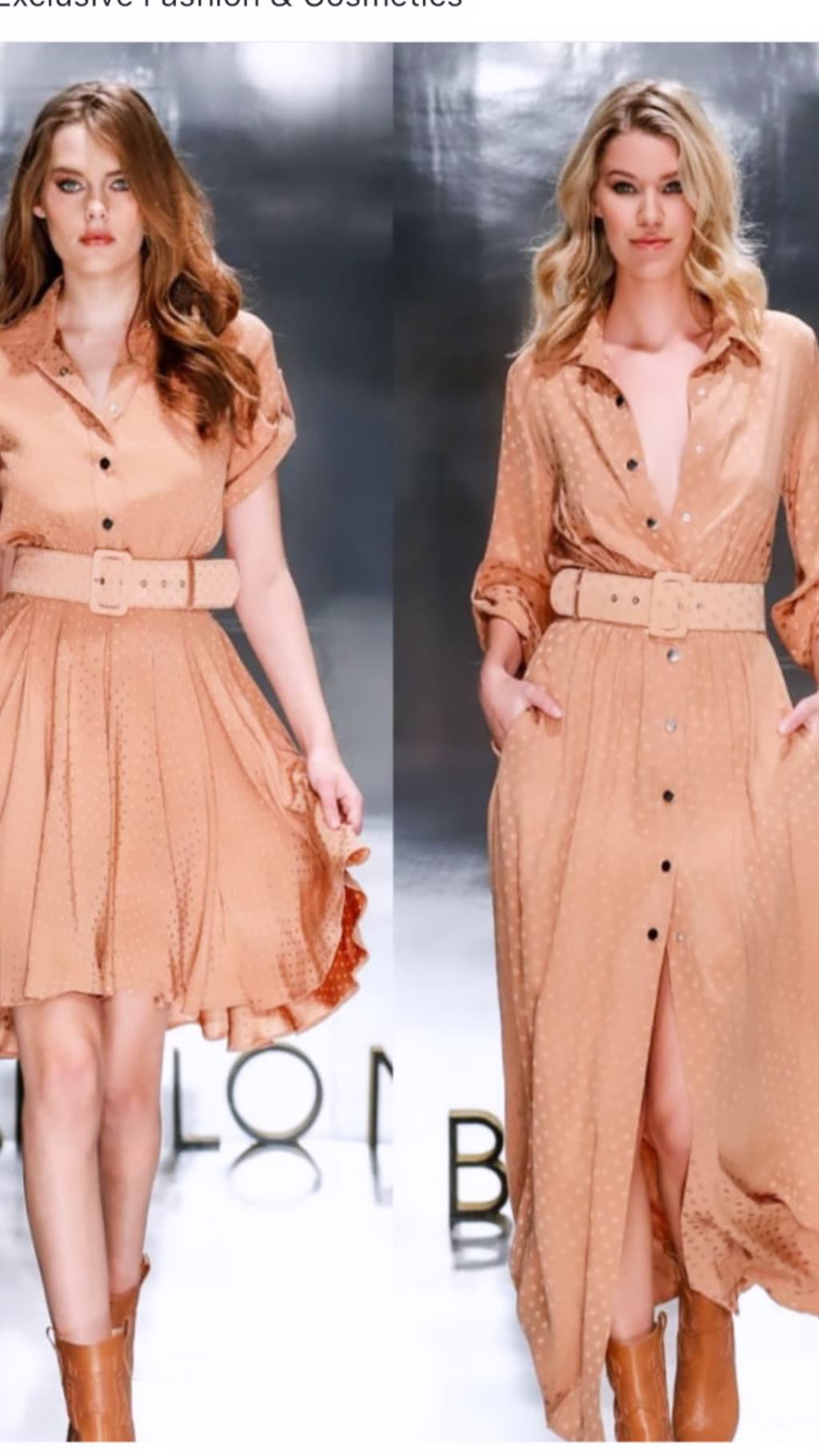 Babylon Dress longo Camel
