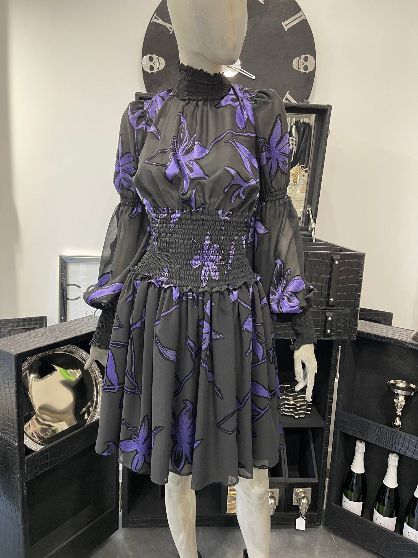 Babylon Dress exclusive black/lila