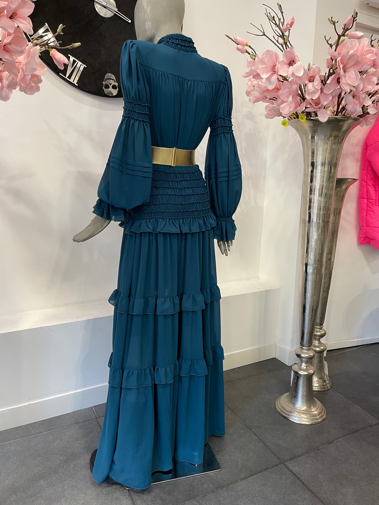 Babylon Dress lungo Petrol