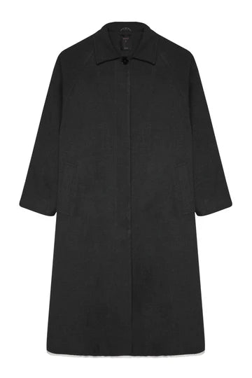 Quzu blazer trench antraciet