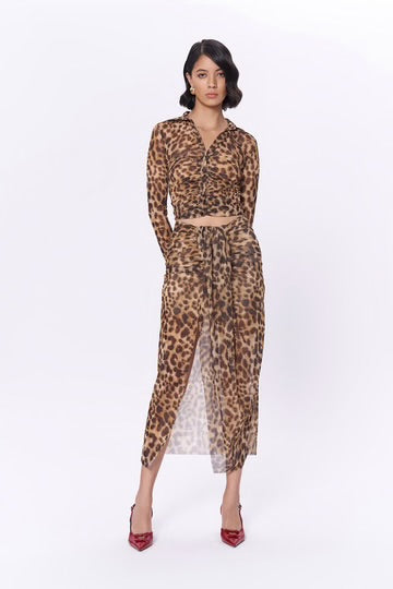 Quzu skirt leopard