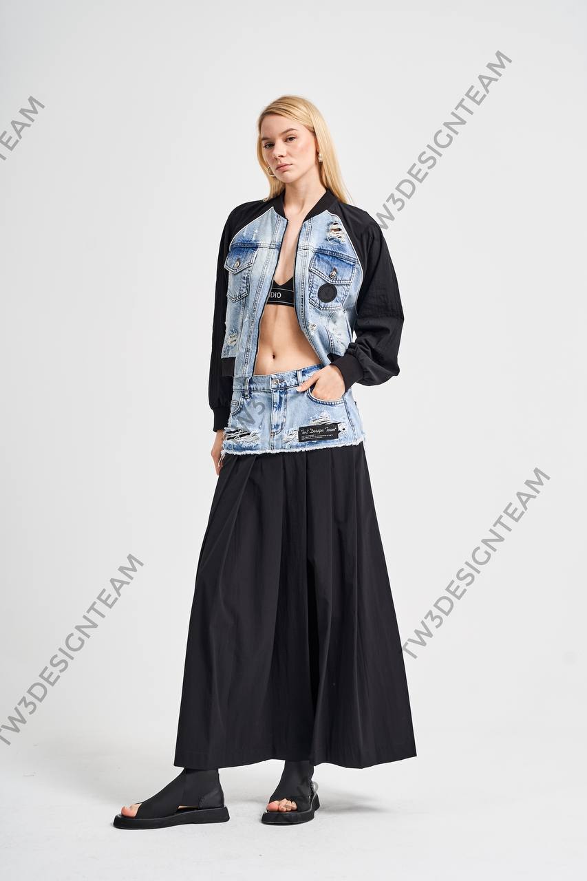 Tw3 skirt jeans/black
