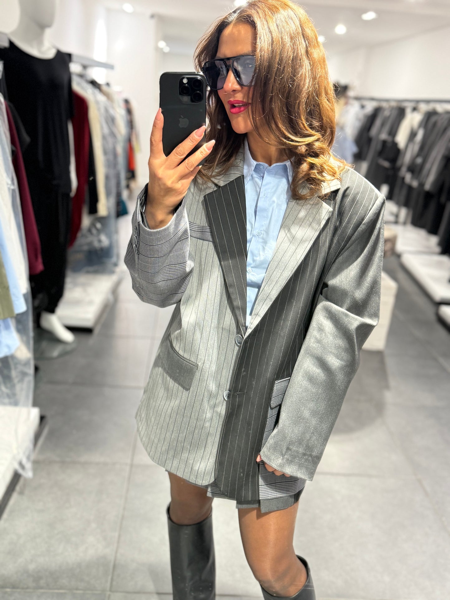 Quzu blazer grigio