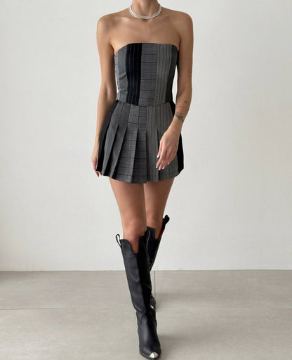 Quzu bustier grigio