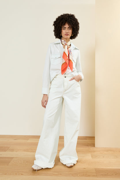 Souvenir denim pants white wash