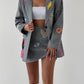 Quzu blazer print